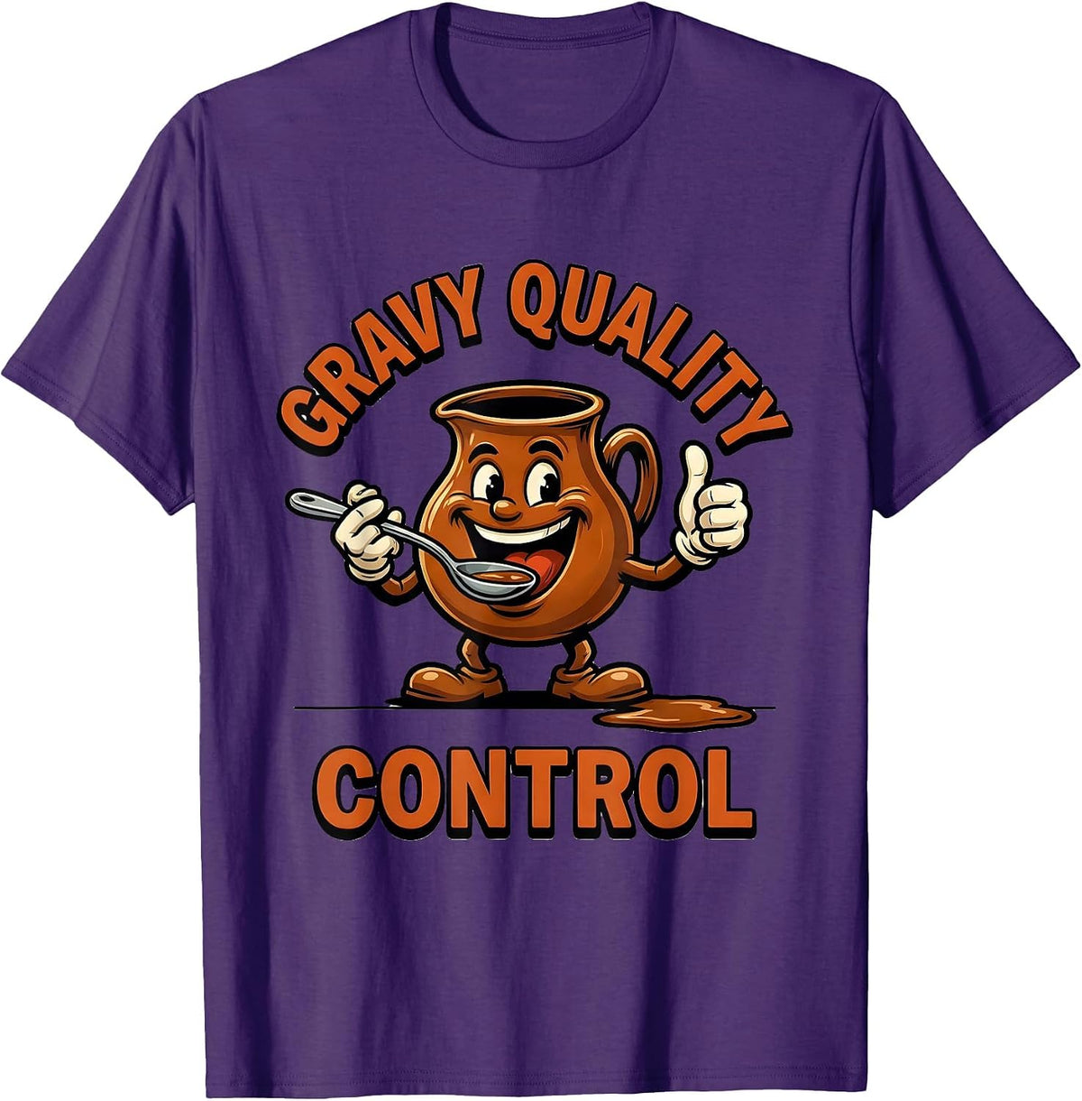 Gravy Quality Control Funny Thanksgiving Dinner Food Humor T-Shirt - Purple
