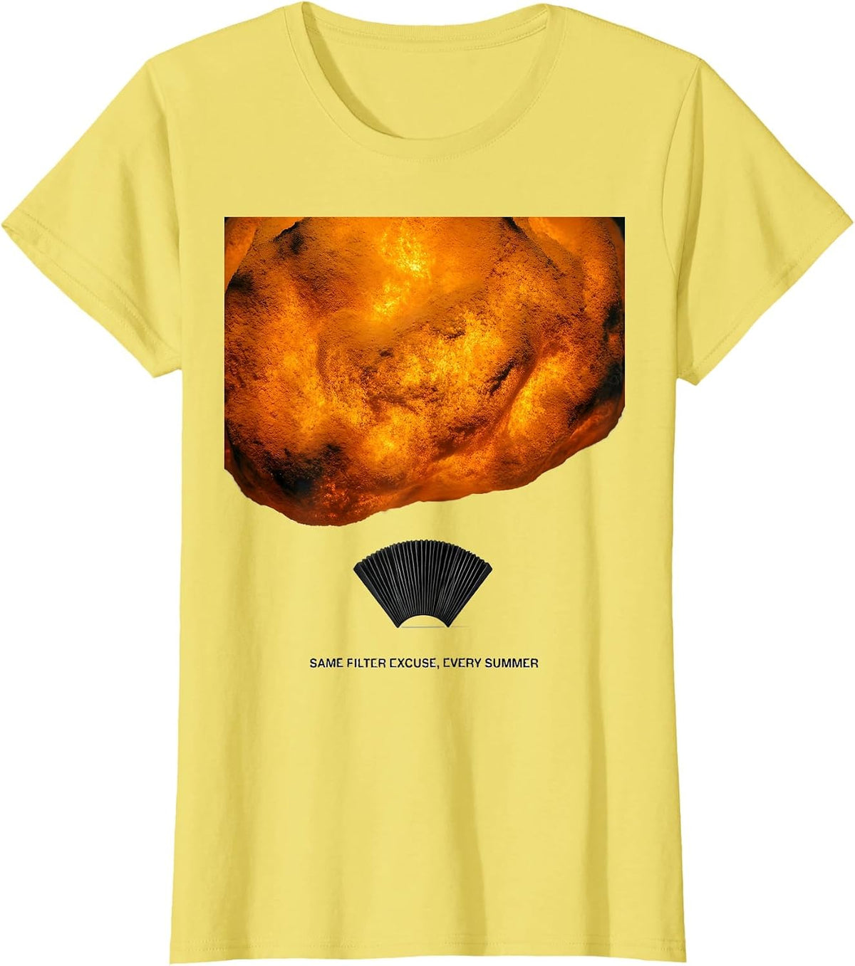 Same Filter Excuse, Every Summer Funny HVAC Tech HVAC Dad T-Shirt - Lemon Yellow