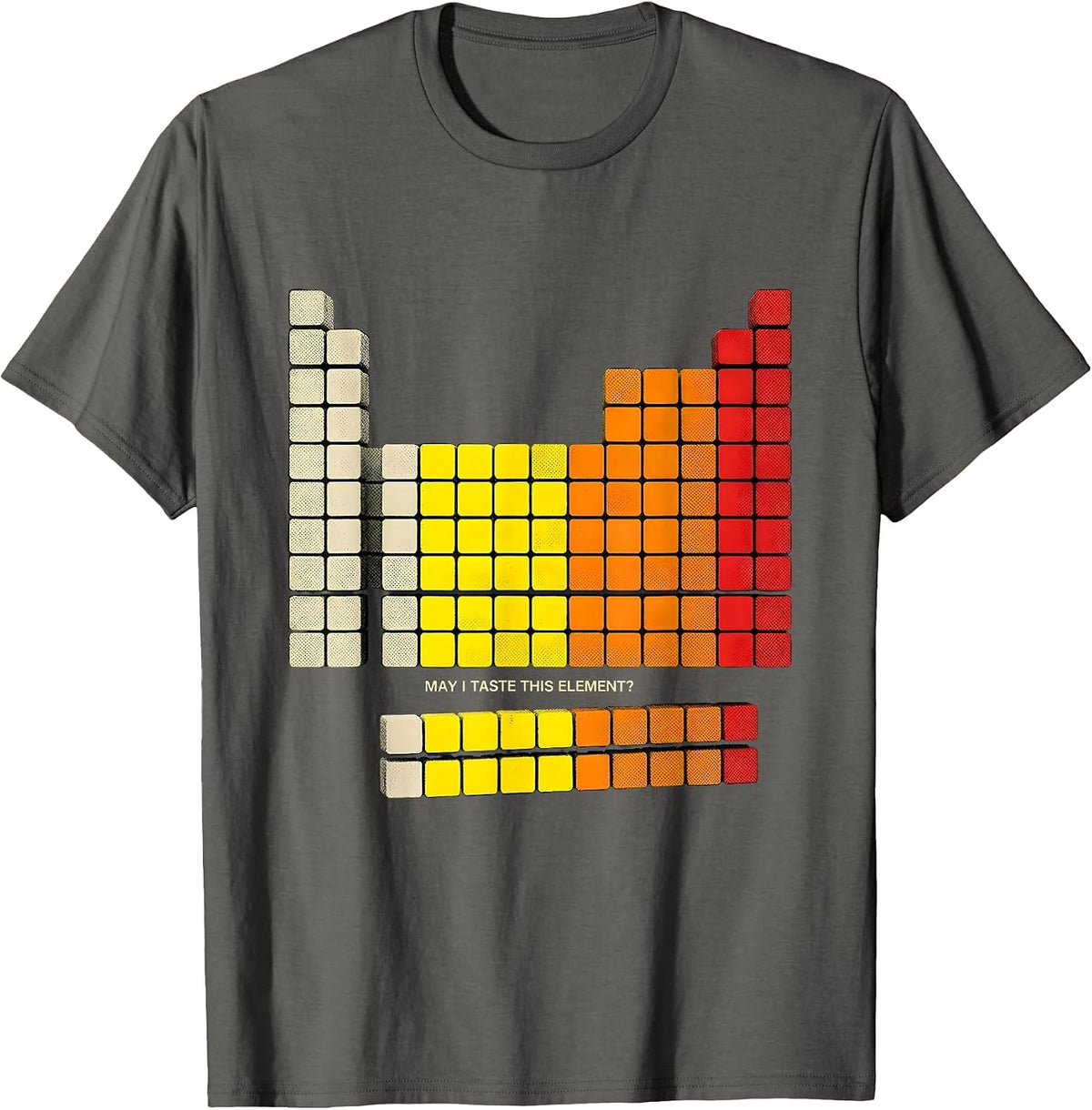 Men's May I Taste This Element Funny Periodic Table Science T-Shirt - Asphalt Grey
