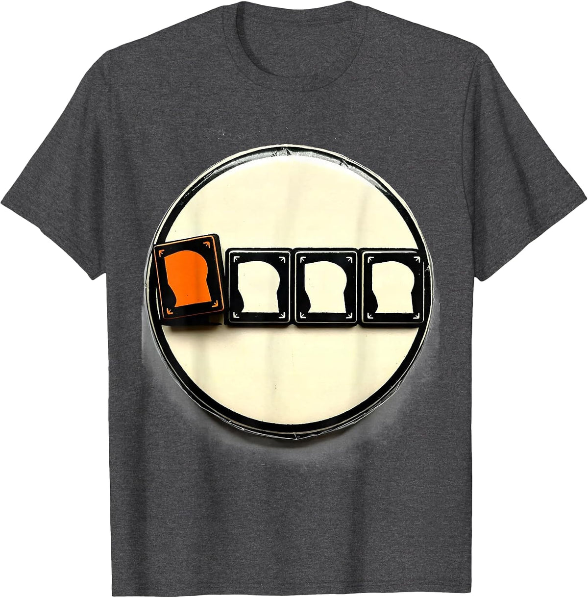 Sealed Badge Letter Tile Screenprint Science Humor T-Shirt - Dark Heather Grey