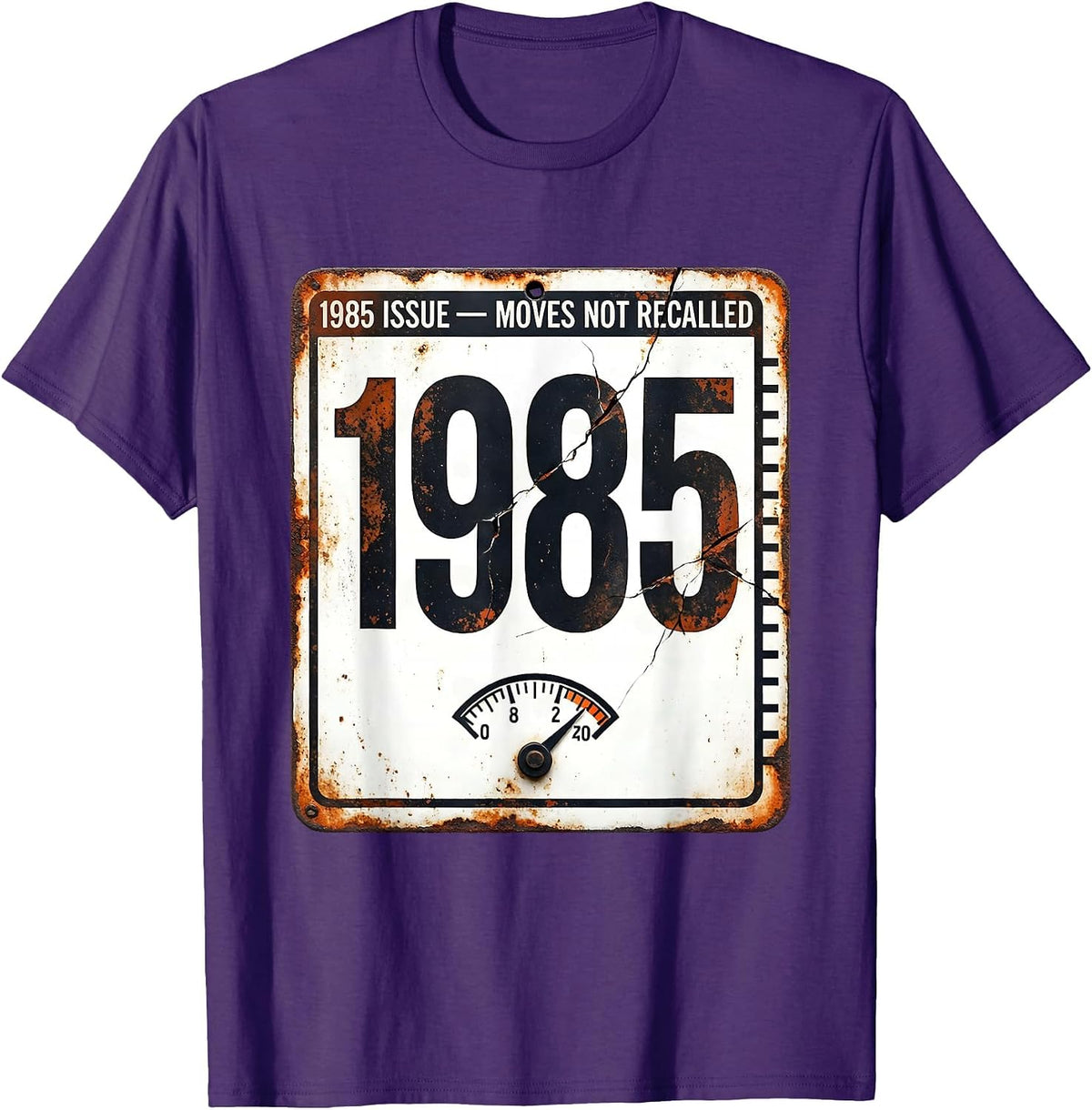 1985 Issue — Moves Not Recalled Distressed Retro Vintage T-Shirt - Purple