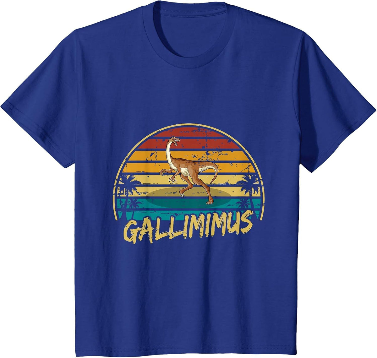 Dino Gallimimus Dinosaur T-Shirt - Royal Blue