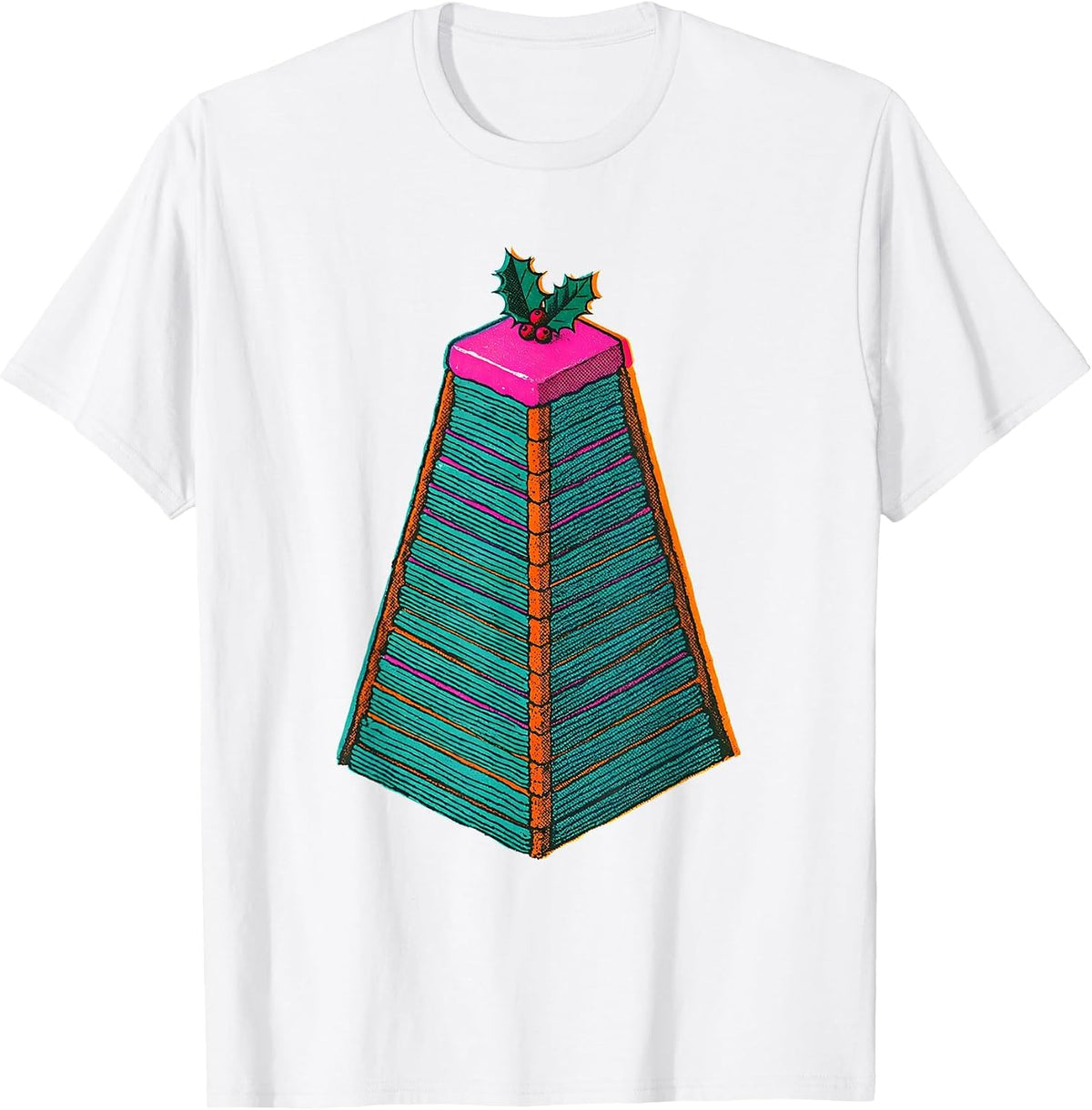 Men's DNA Helix Christmas Slice Science Teacher Humor T-Shirt - White