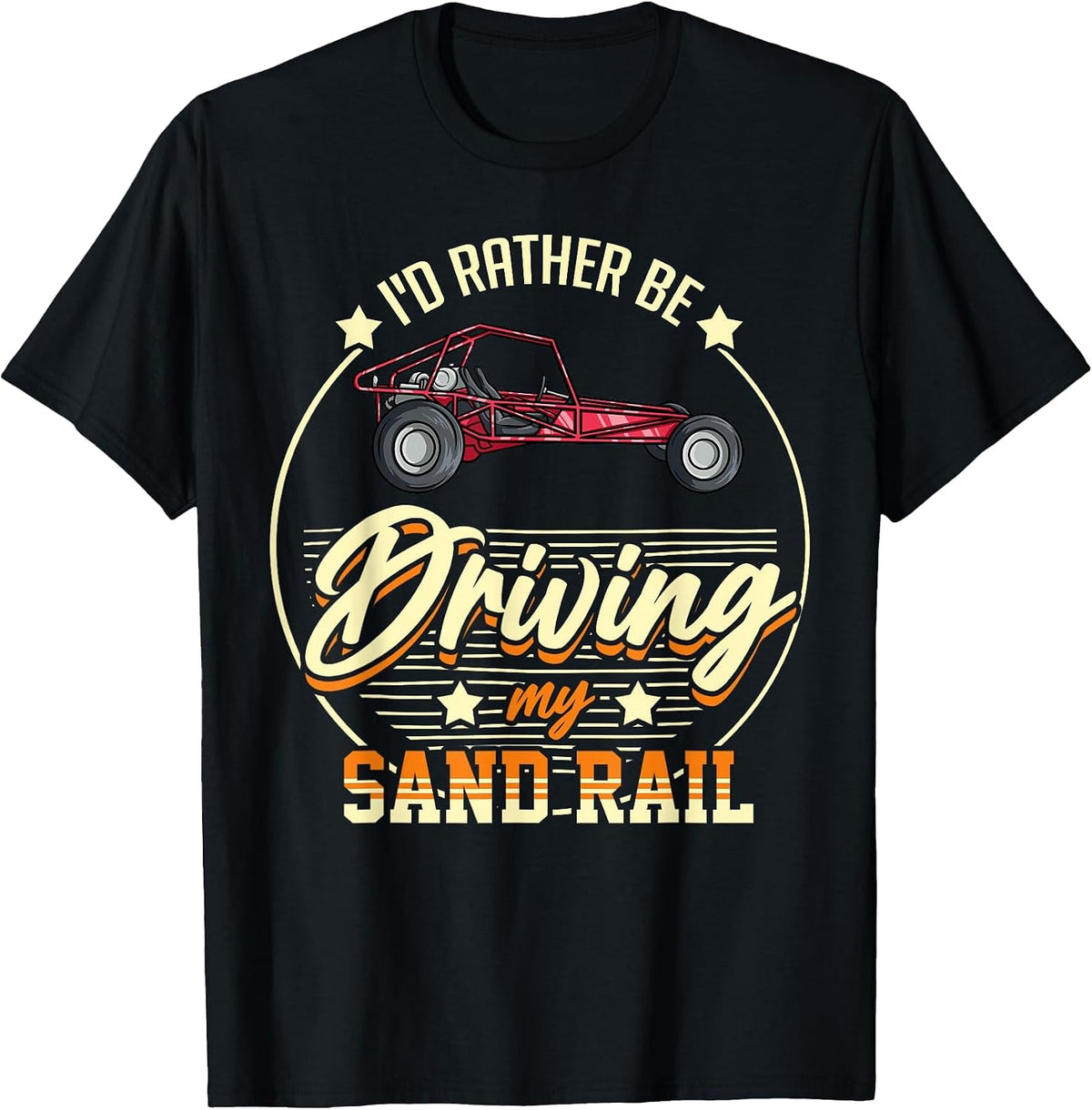 Dune Buggy Sand Rail Car Racing Beach Desert Rc Driver T-Shirt - Black