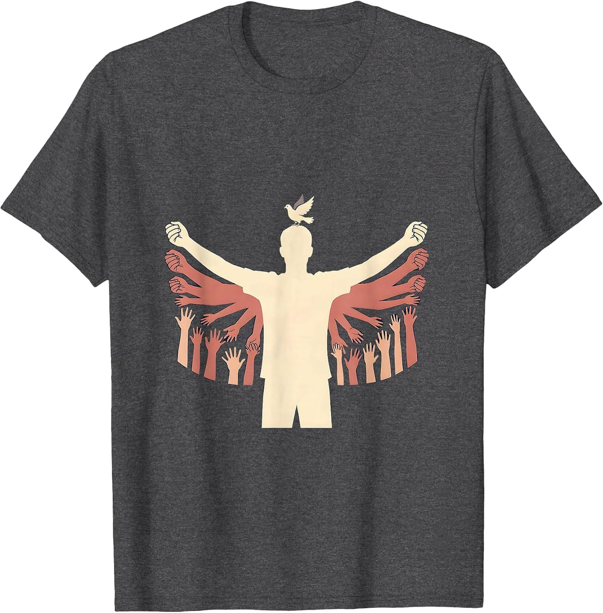 SPED Teacher Holding Hands Graphic Design T-Shirt - Dark Heather Grey