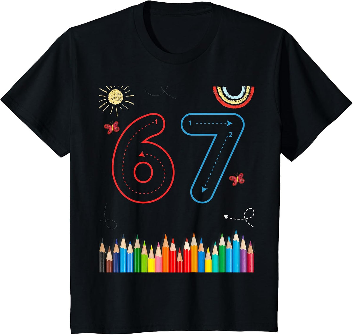 67 Tracing Funny Meme Elementary School Teachers T-Shirt - Black