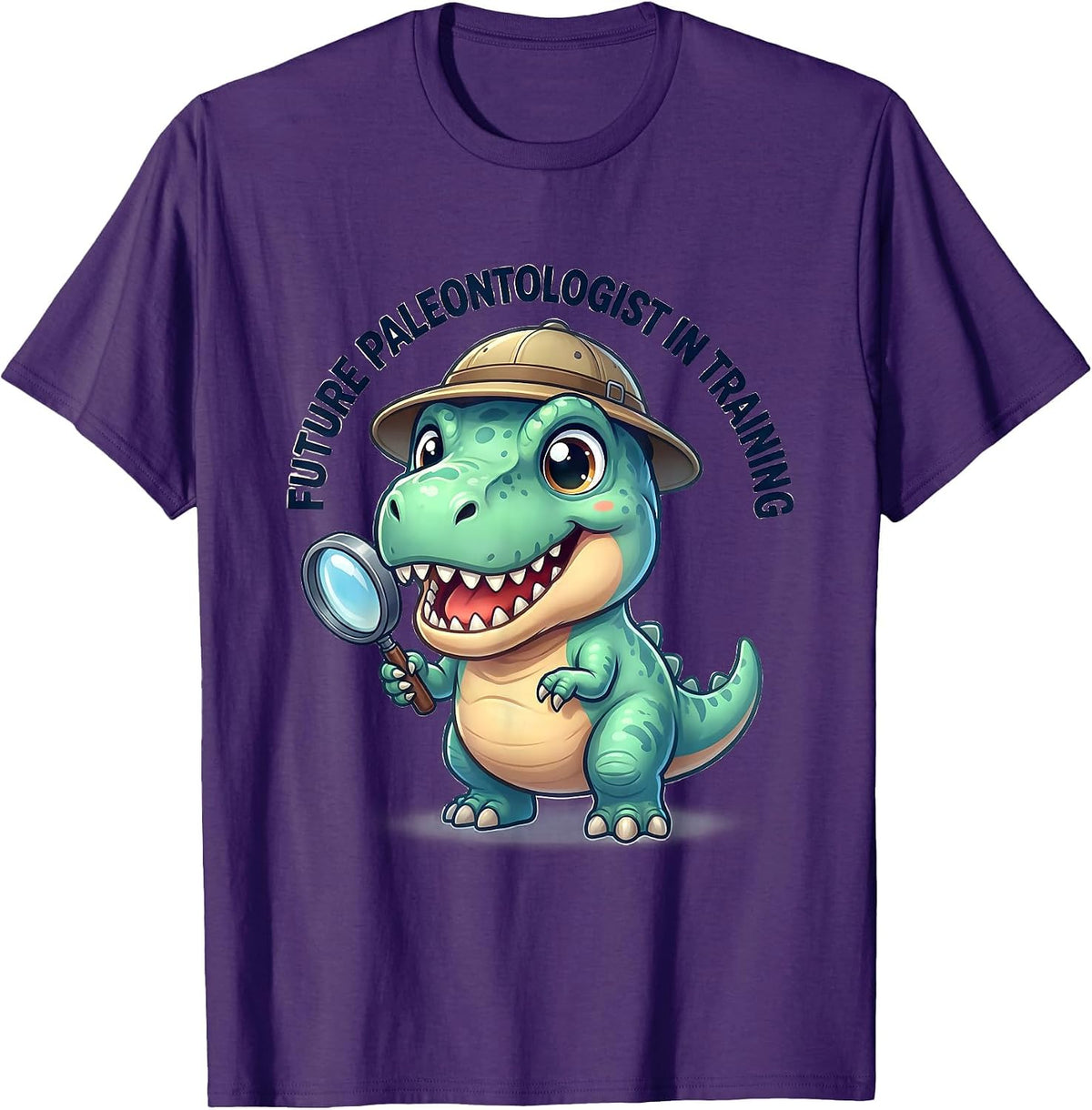 Future Paleontologist In Training Dinosaur Design T-Shirt - Purple