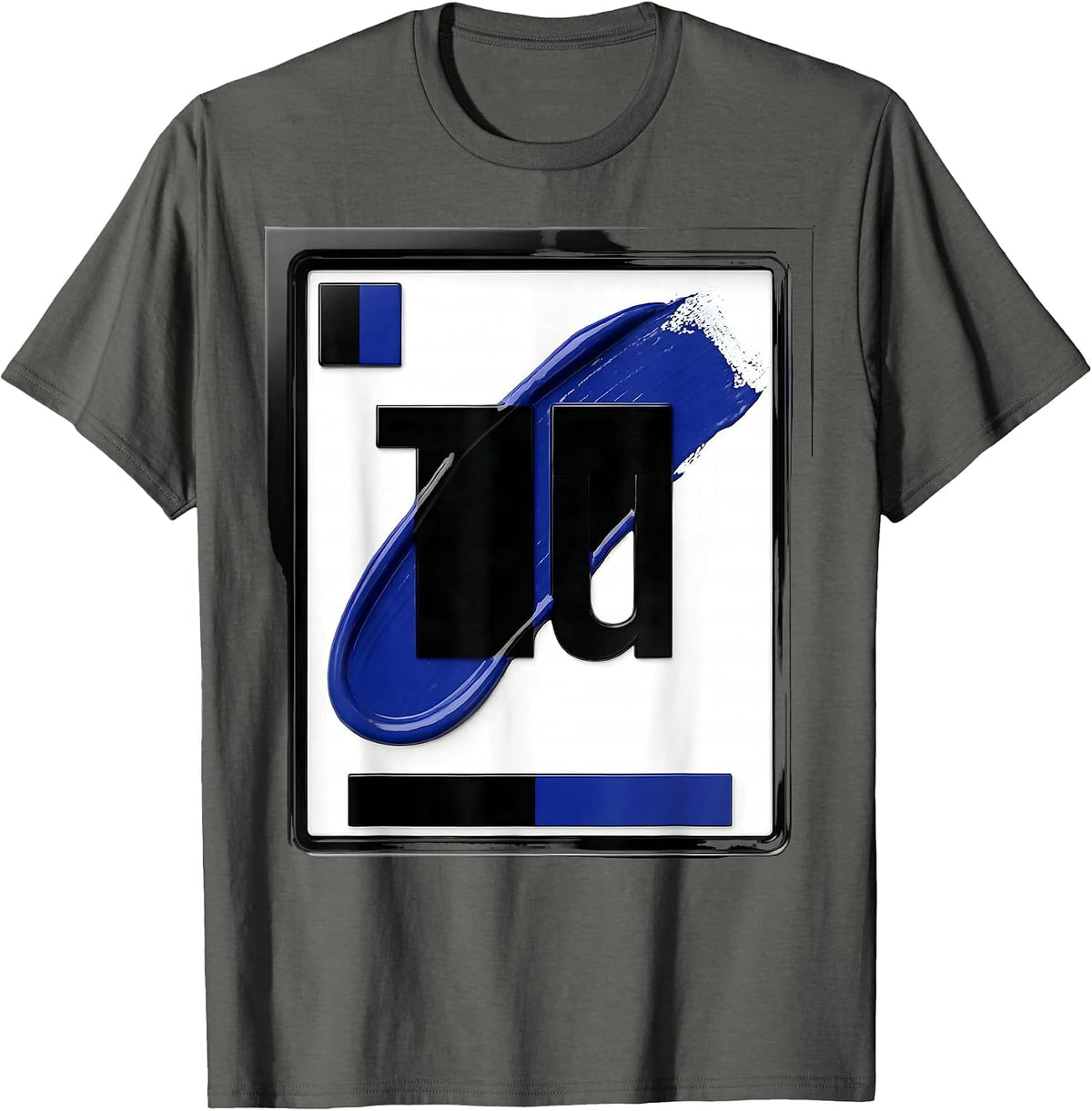 Can I Lick It Periodic Table Element Tile T-Shirt - Asphalt Grey