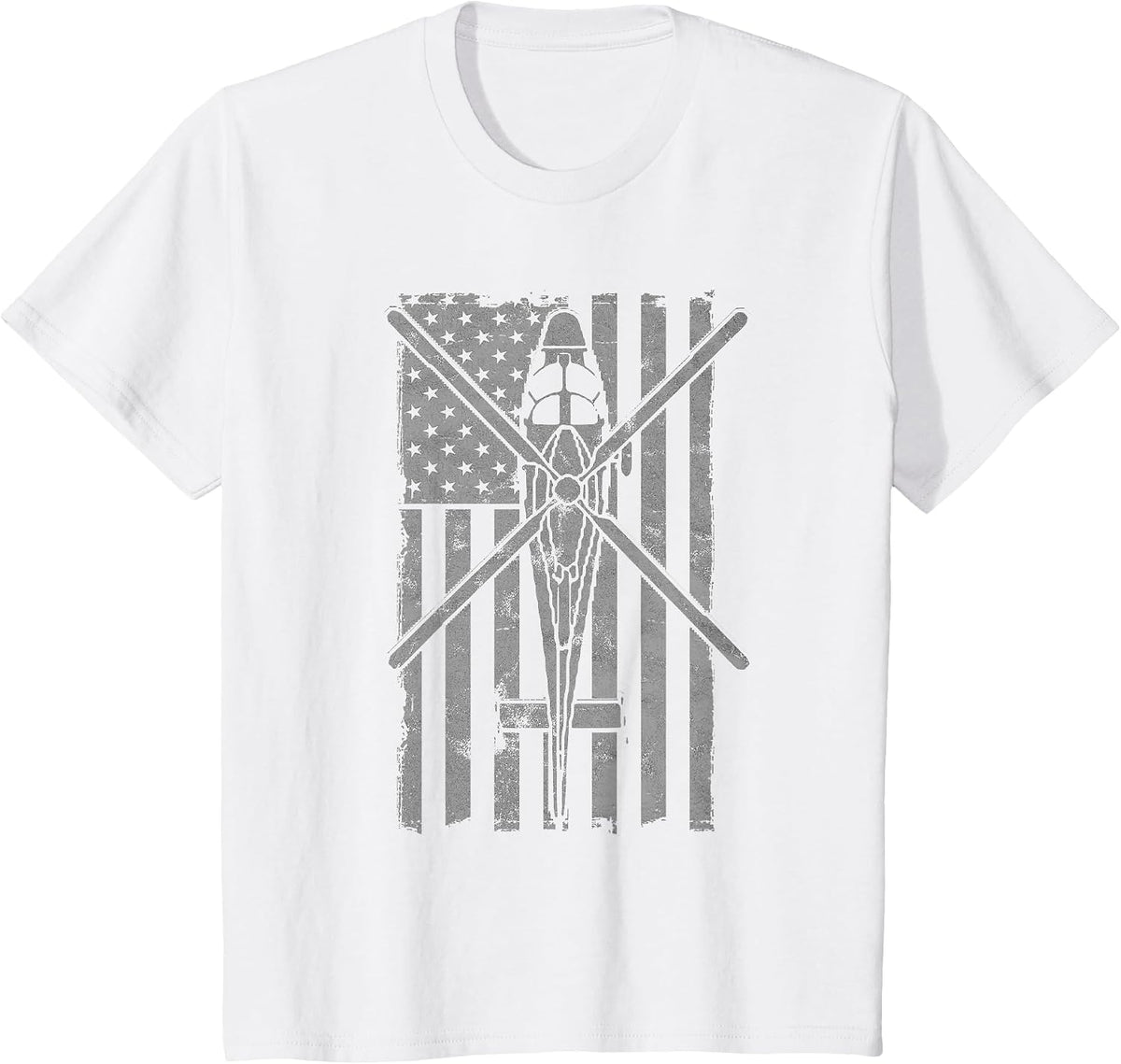HH-65 Dolphin SAR/Rescue Helicopter Vintage Flag T-Shirt T-Shirt - White
