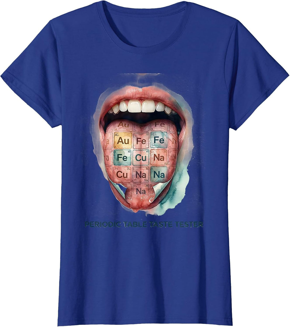 Women's Can I Lick It Periodic Table Taste Tester T-Shirt - Royal Blue
