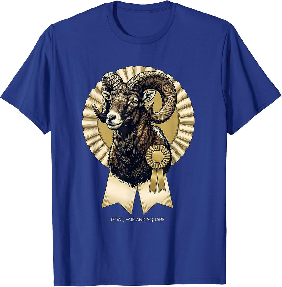 GOAT Fair And Square Funny Goat Lover Farm Animal Humor T-Shirt - Royal Blue