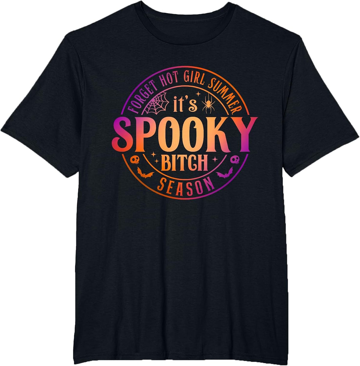 It's Spooky Bitch Season Funny Witch Halloween Tee T-Shirt - Black