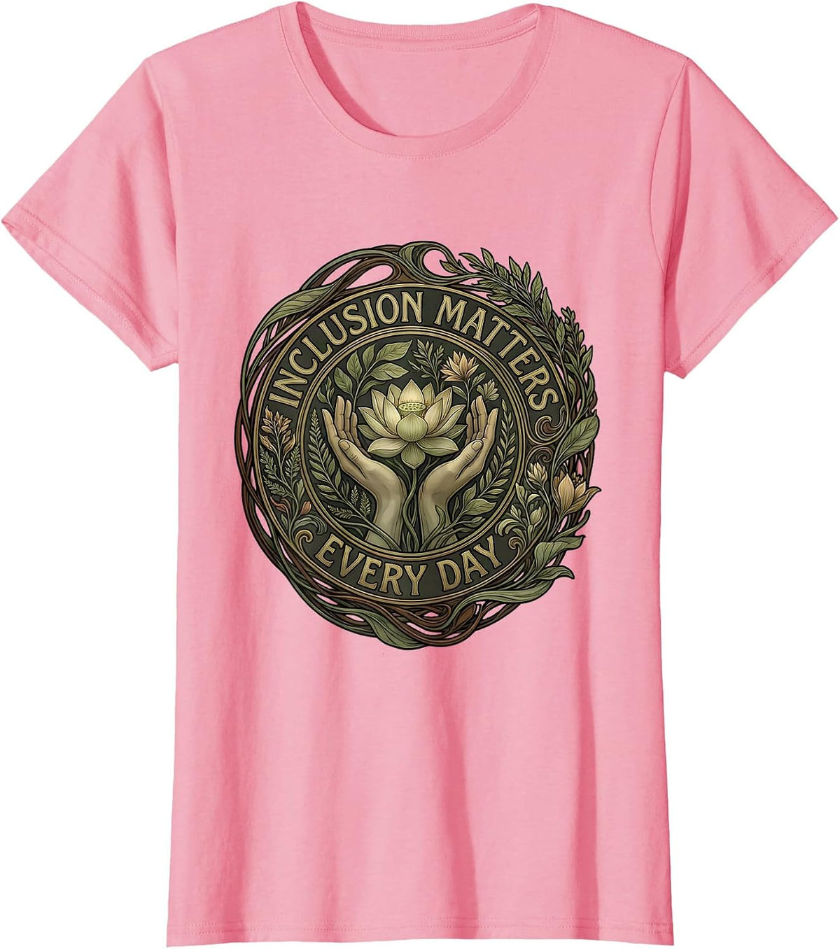 Women's Inclusion Matters Every Day Special Education Tee T-Shirt - Pink