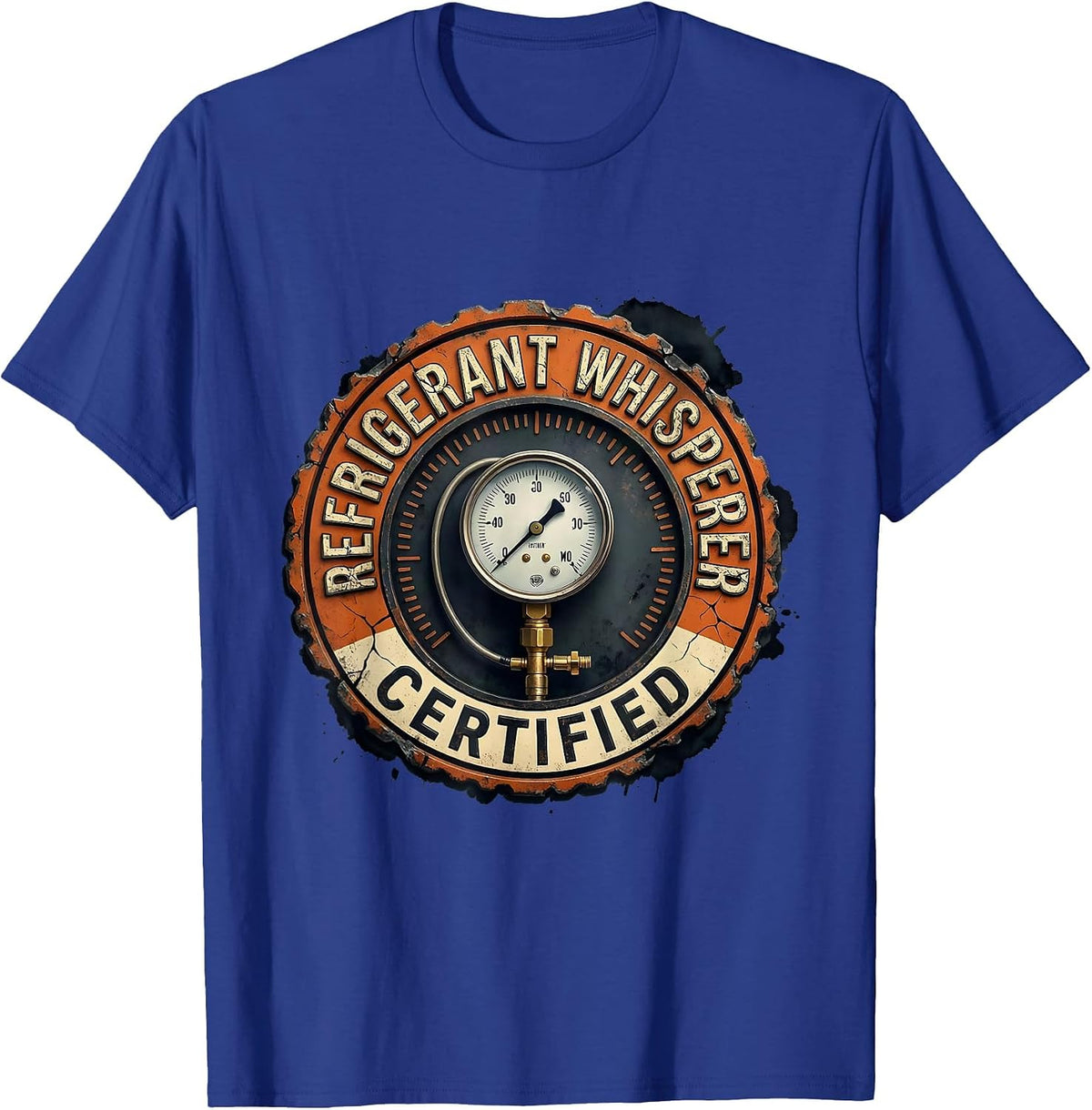 Refrigerant Whisperer Certified Funny HVAC Tech HVAC Dad T-Shirt - Royal Blue