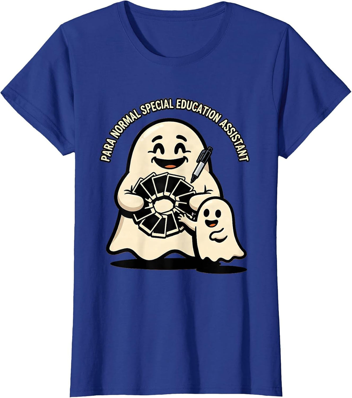 Women's Para Normal Special Education Assistant Ghost T-Shirt - Royal Blue
