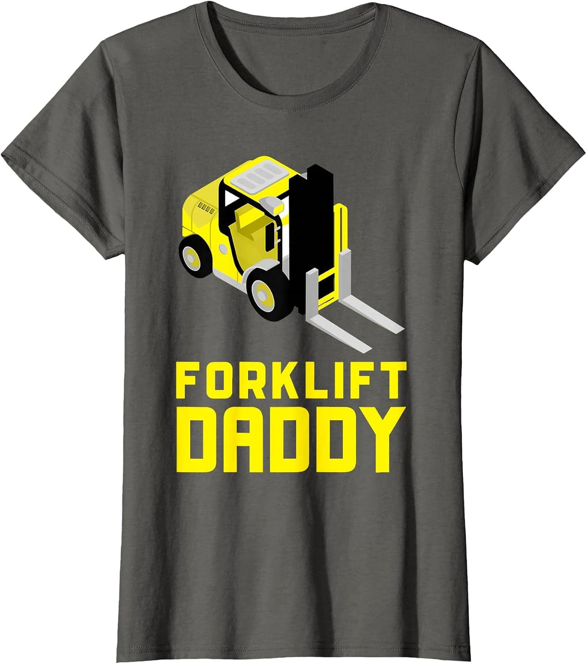 Forklift Daddy Forklift Certified Fork Lift T-Shirt - Asphalt Grey