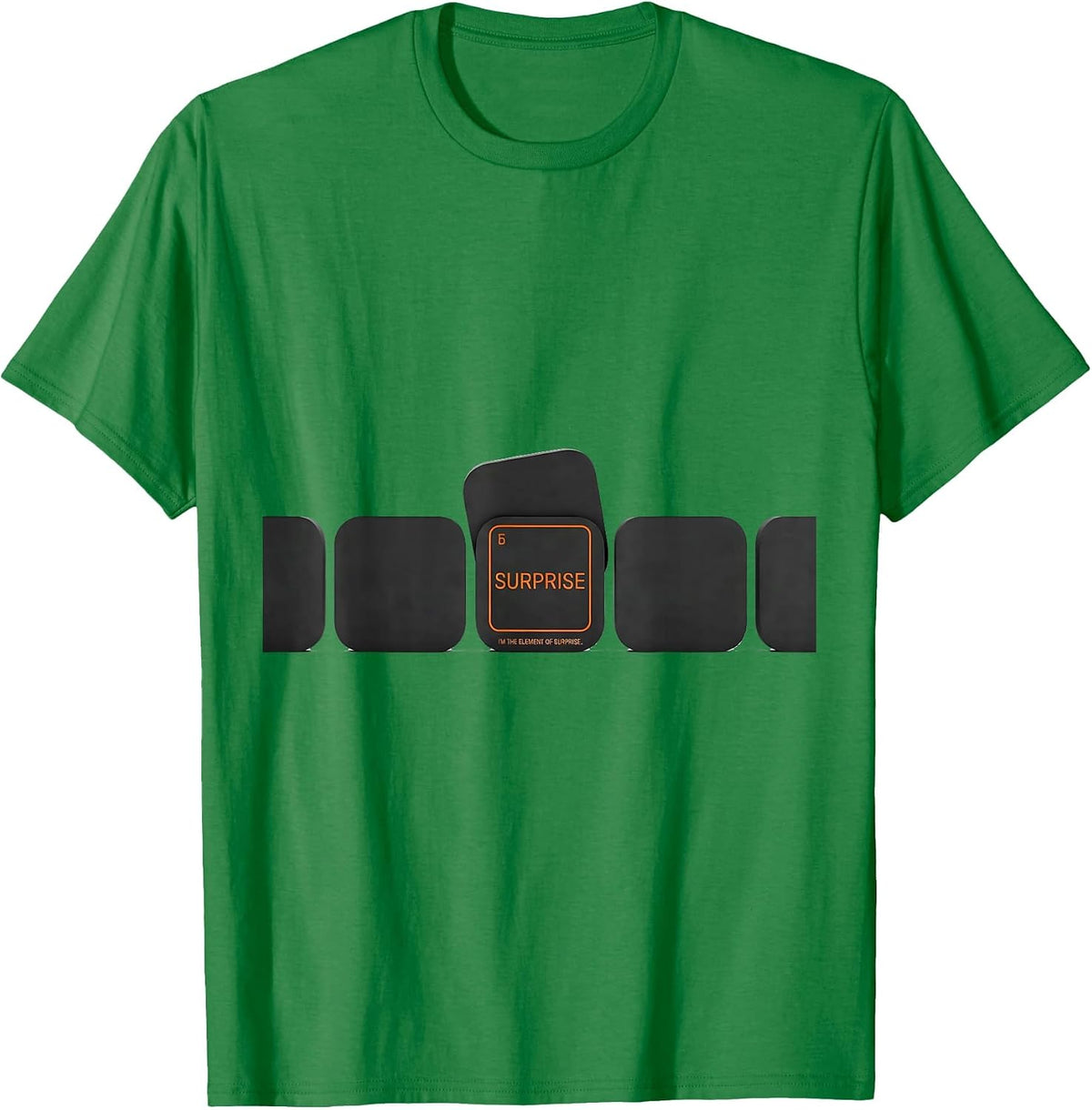 Men's I'm The Element Of Surprise Funny Science Pun Periodic Table T-Shirt - Kelly Green