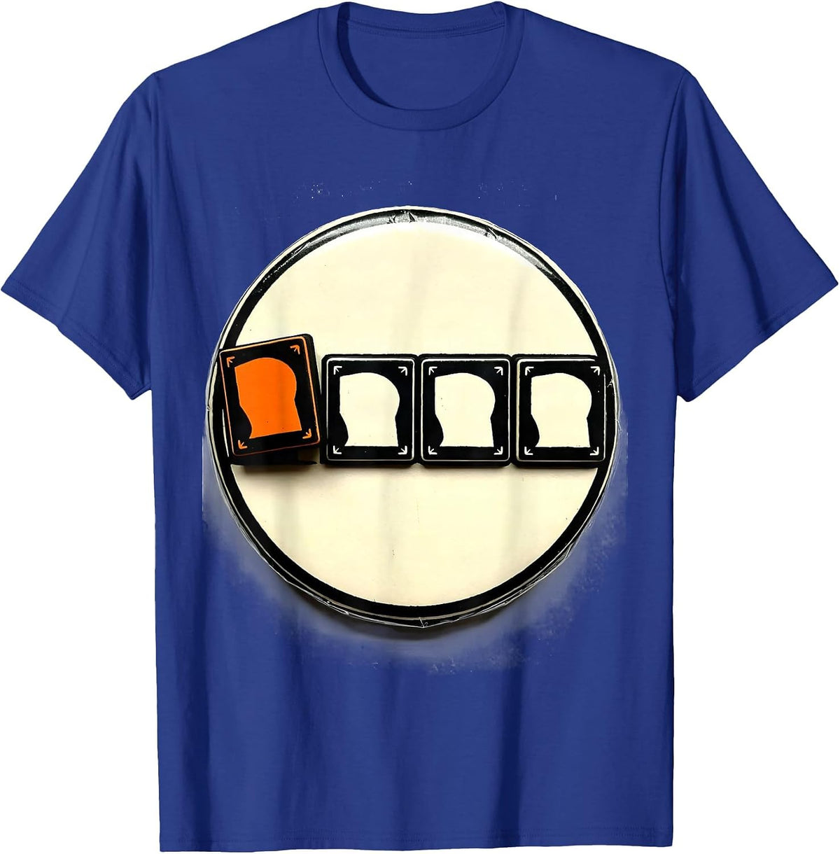 Sealed Badge Letter Tile Screenprint Science Humor T-Shirt - Royal Blue