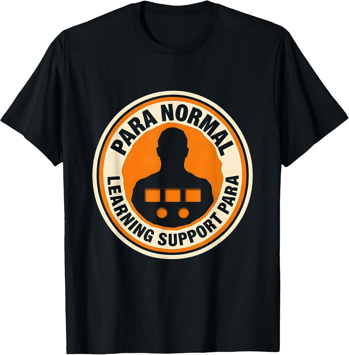 Men's Para Normal Learning Support Para Ghost Sped Teacher T-Shirt - Black