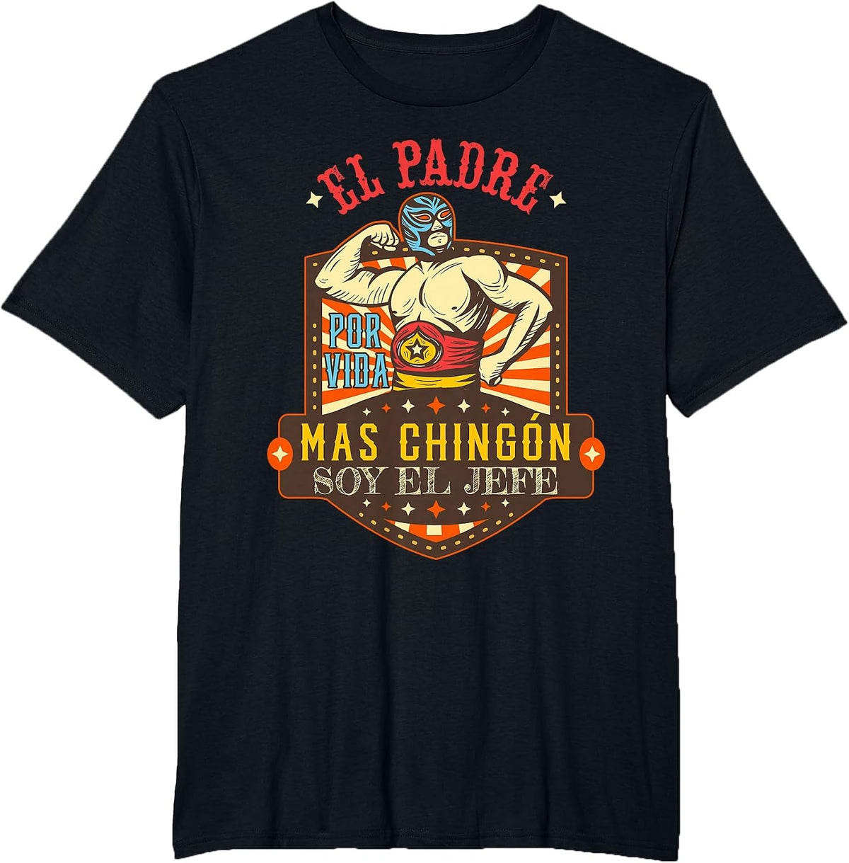 Mexican El Padre Mas Chingon T-Shirt - Black