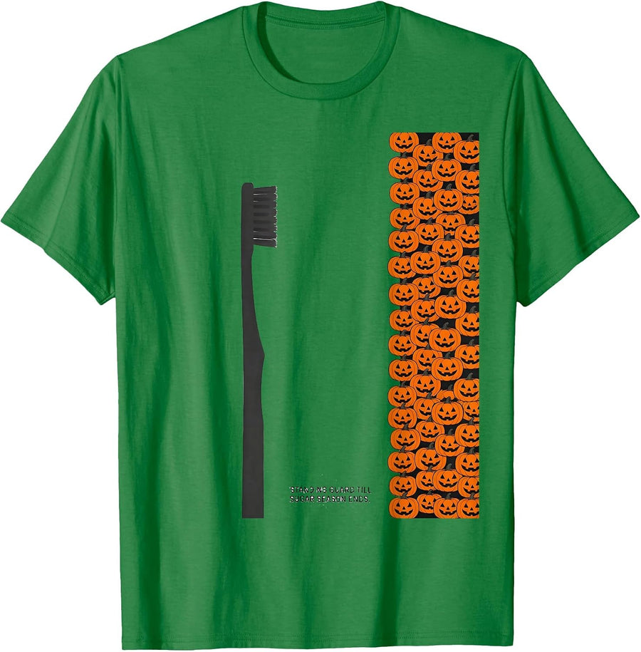 Men's Standing Guard Till Sugar Season Ends Funny Dental Hygienist T-Shirt - Kelly Green