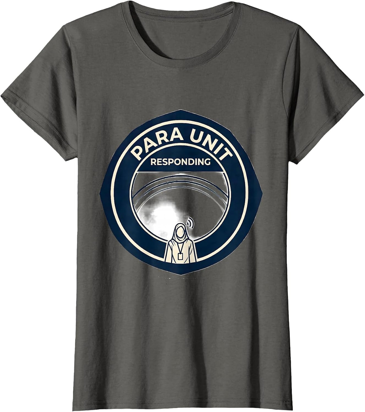 Women's Para Unit Responding Funny Para Normal Activities SPED T-Shirt - Asphalt Grey