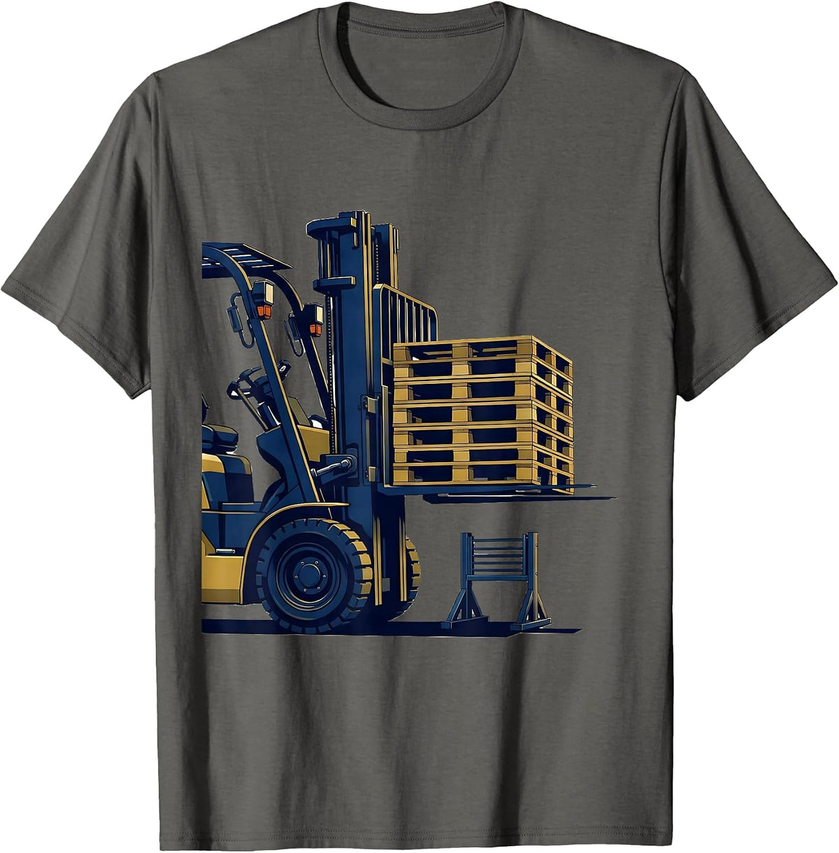 Forklift Operator Bold Sports Humor T-Shirt - Asphalt Grey