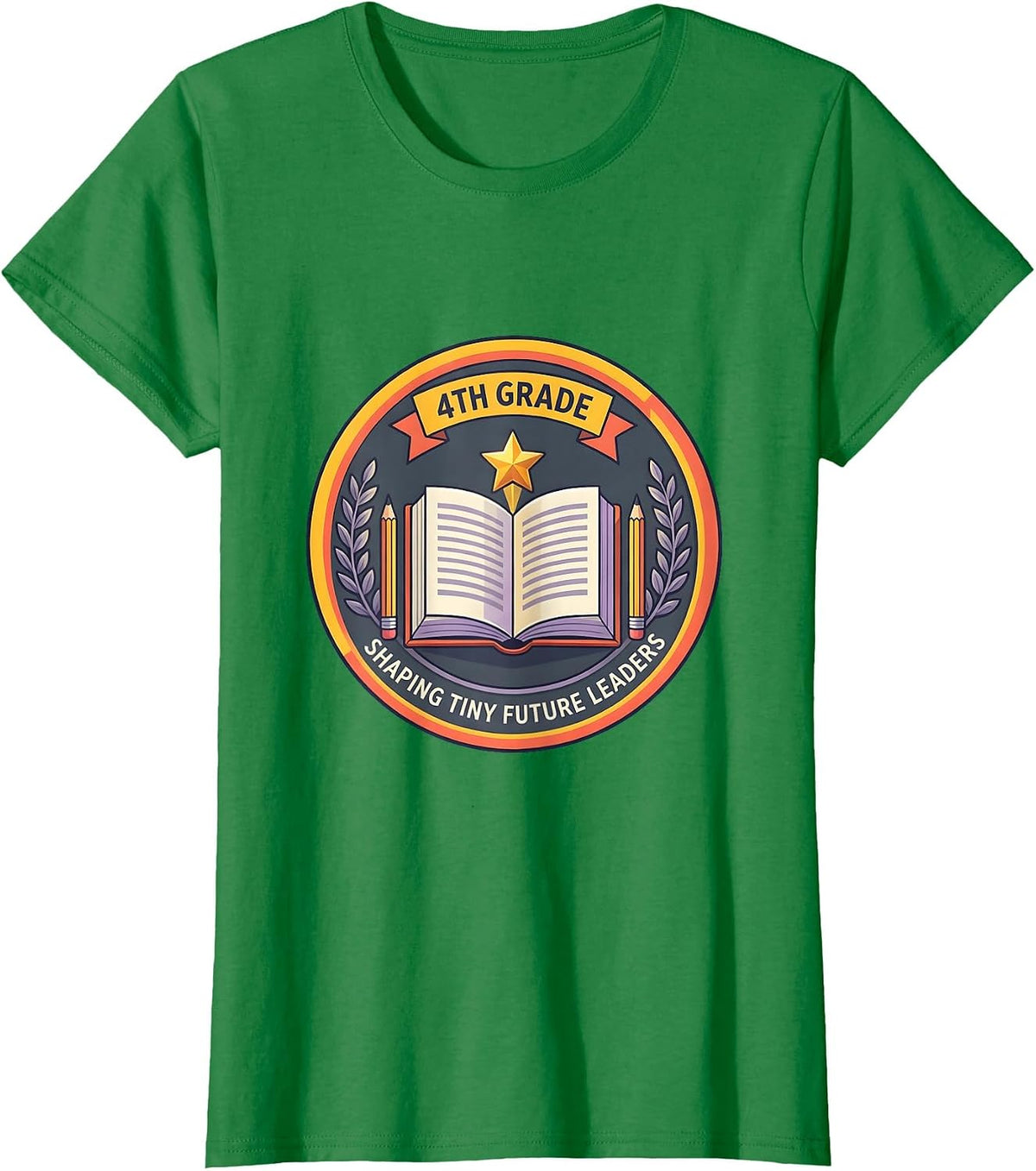 4th Grade Teacher Shaping Tiny Future Leaders T-Shirt - Kelly Green