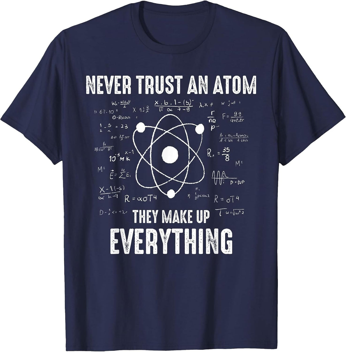 Math and Science Funny Fundamental Laws T-Shirt - Navy Blue