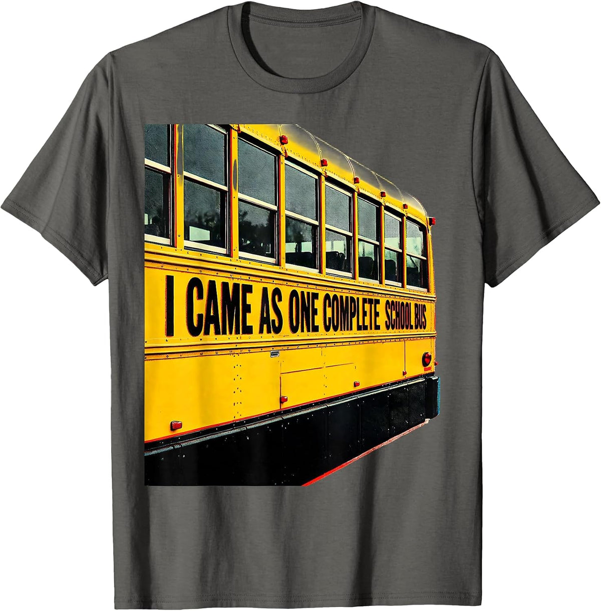 I Came As One Complete School Bus Funny School Bus Driver T-Shirt - Asphalt Grey