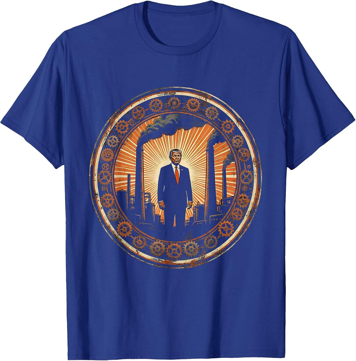 President Pride Labor Day Silhouette Sunrise T-Shirt - Royal Blue