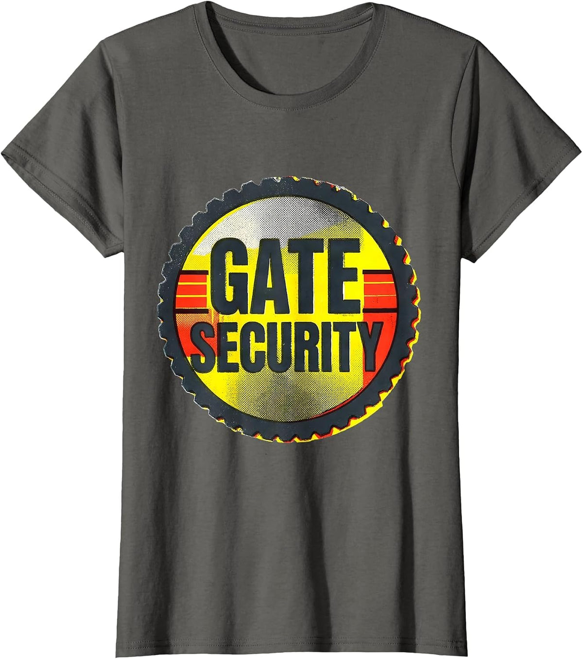Women's GATE SECURITY Funny Security Guard Costume Security Officer T-Shirt - Asphalt Grey