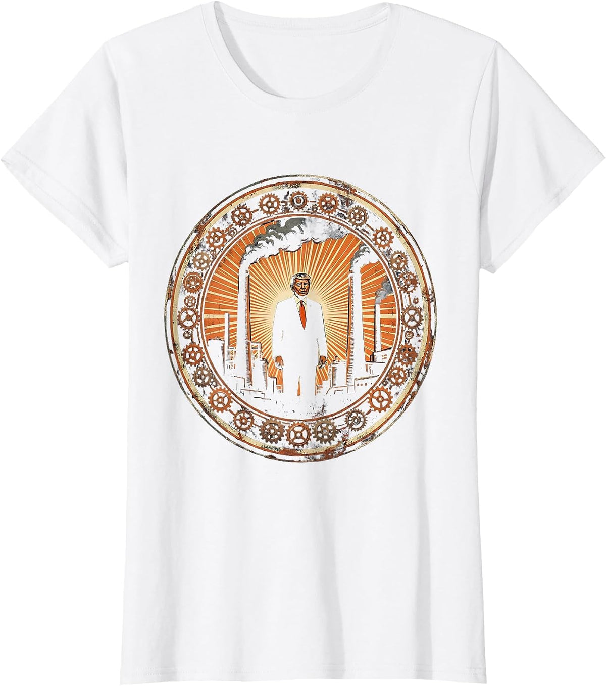 President Pride Labor Day Silhouette Sunrise T-Shirt - White
