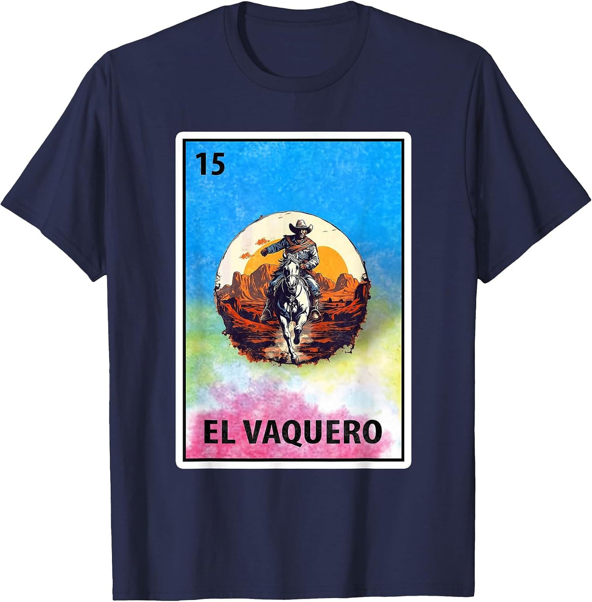 Mexican Bingo El Vaquero T-Shirt - Navy Blue