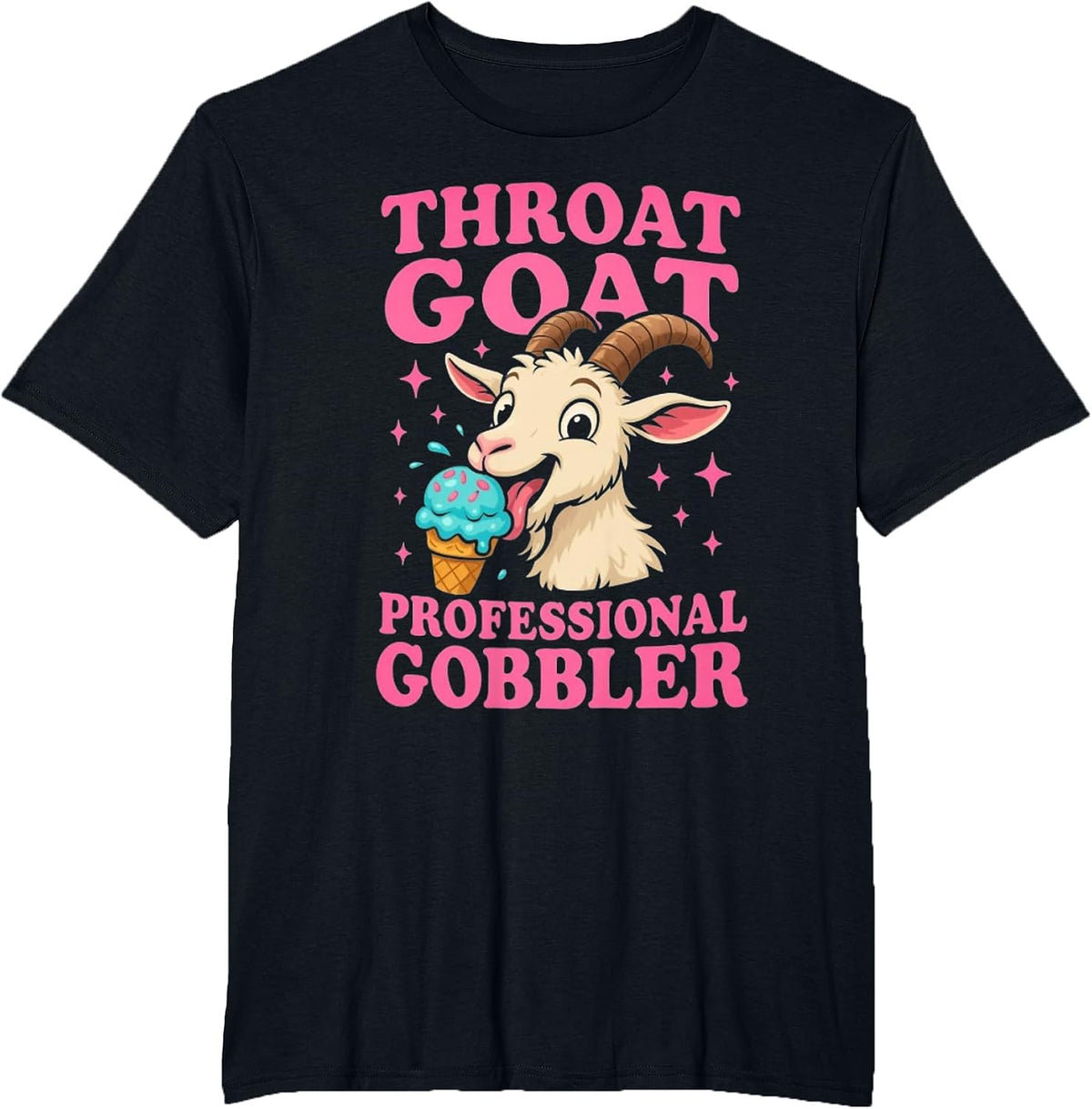 Embarrassing Shirt Throat Goat Inappropriate Adult Humor T-Shirt - Black