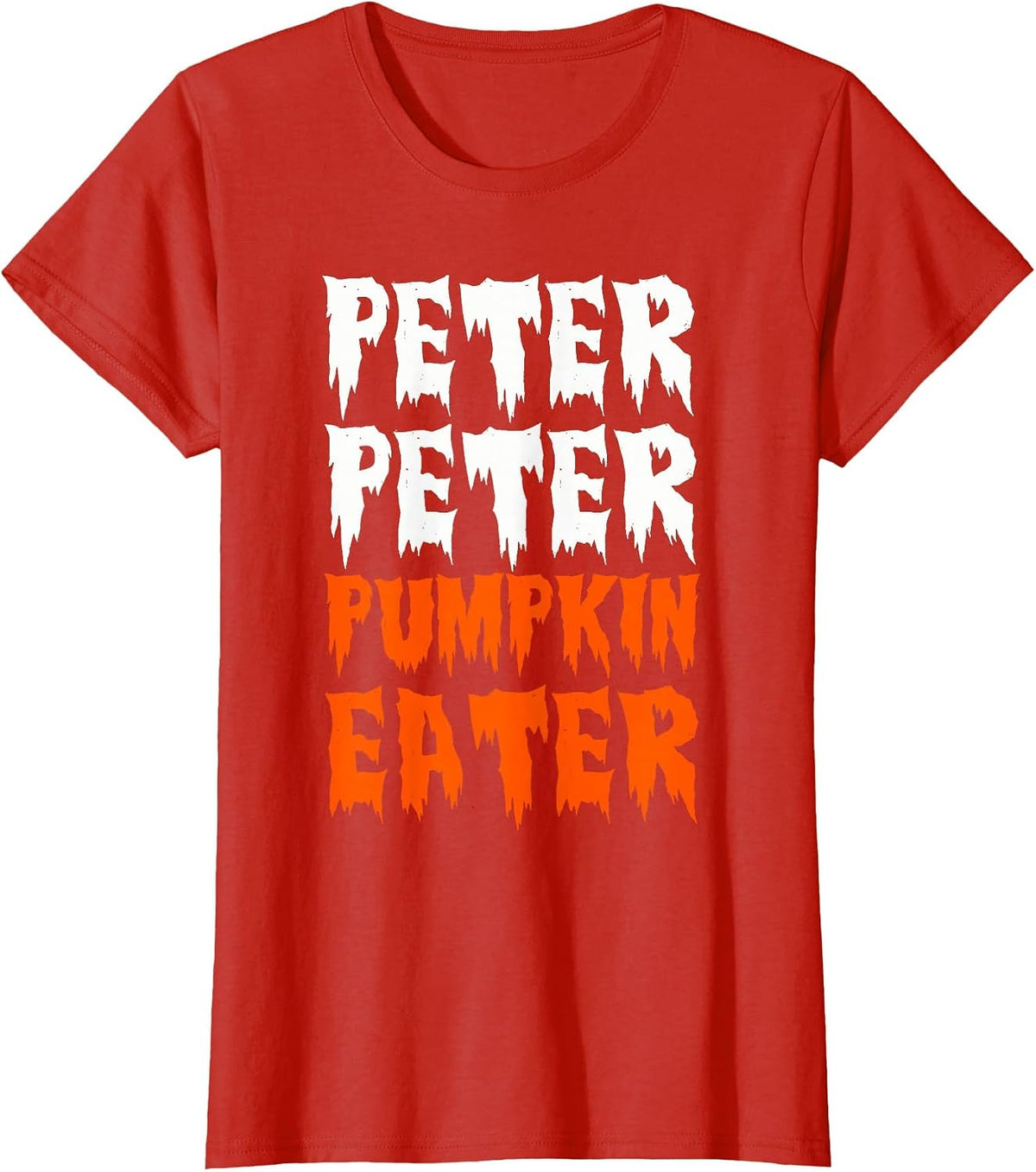 Peter Pumpkin Costume Eater for Couples Matching Halloween T-Shirt - Red