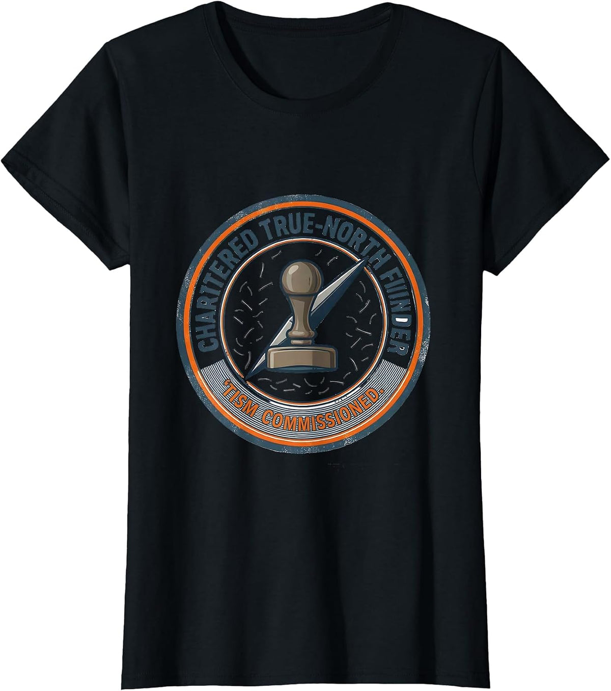 Women's Chartered True-North Finder, 'Tism Commissioned Funny T-Shirt - Black