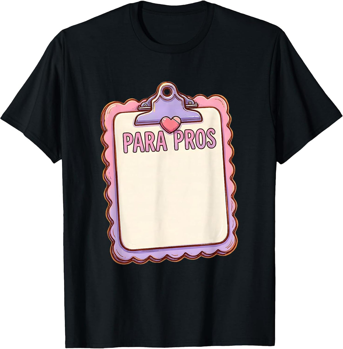 Men's Para Pros Cute Kawaii Teacher Aide Appreciation Gift T-Shirt - Black