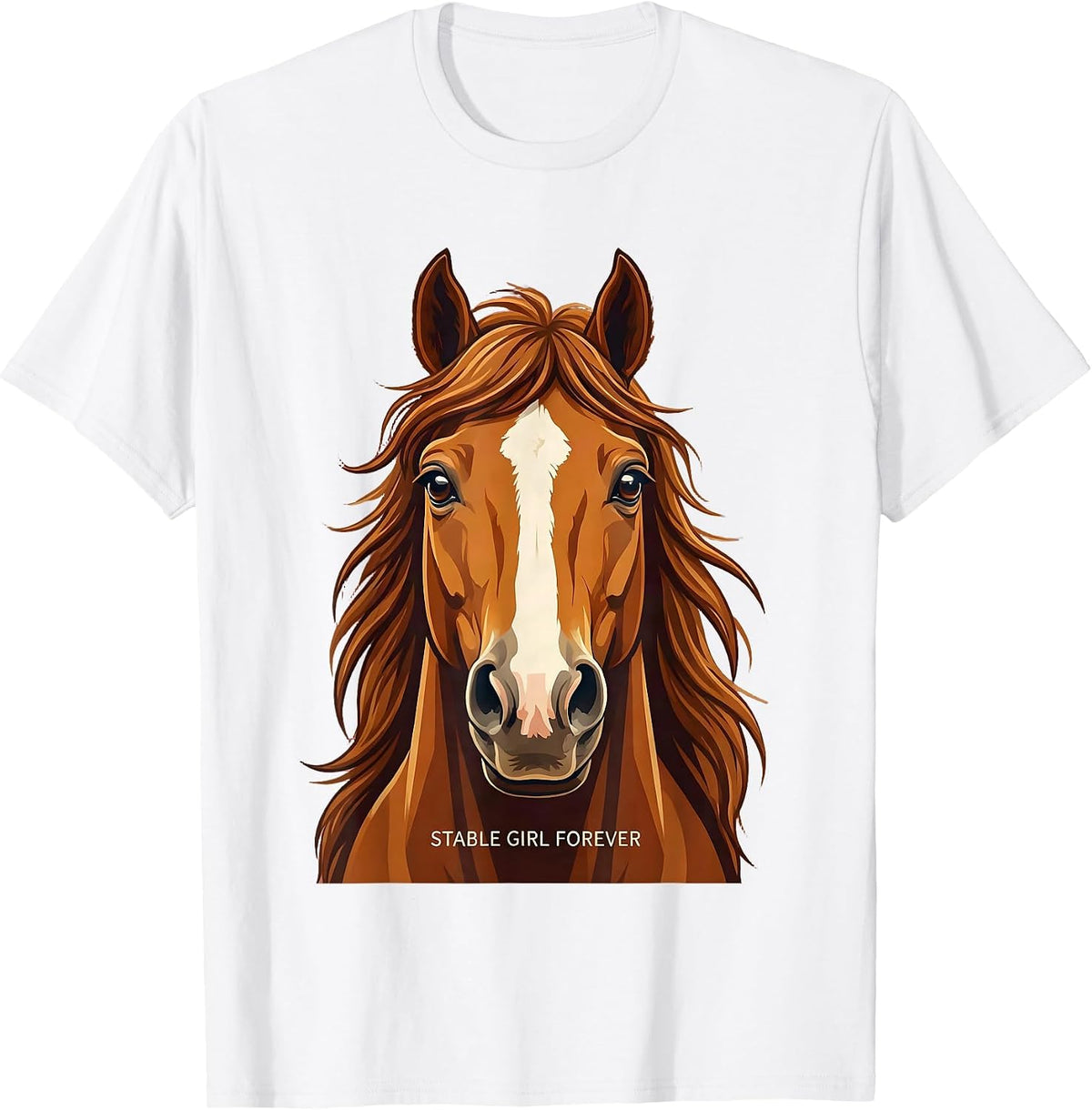 Men's Stable Girl Forever Horse Lover Design T-Shirt - White