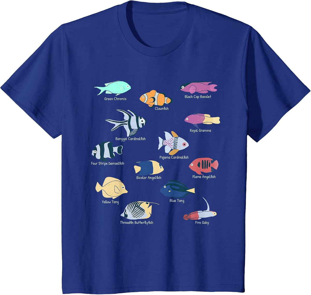 Coral Reefs Tropical Fishes in Reef Aquariums Fish Tank T-Shirt - Royal Blue