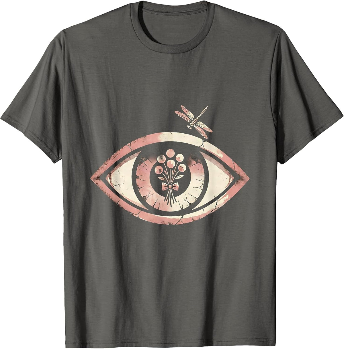 Horse Eye Floral Reflection Western Graphic T-Shirt - Asphalt Grey