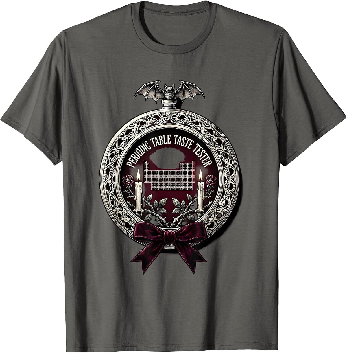 Can I Lick It Periodic Table Taste Tester T-Shirt - Asphalt Grey