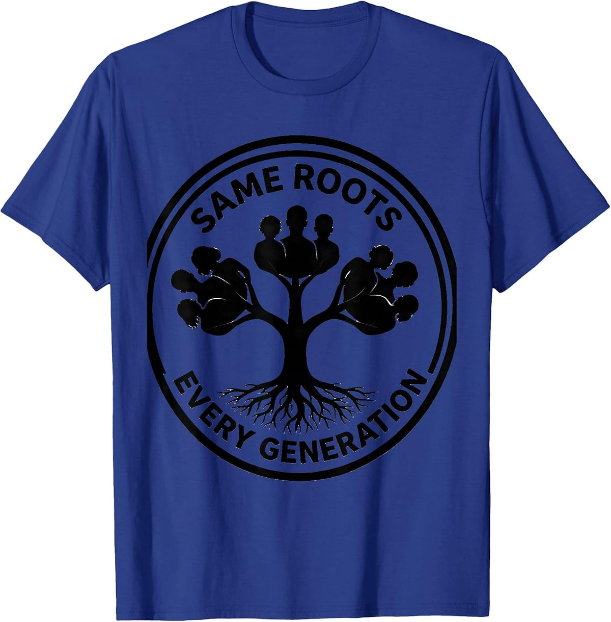 Men's Same Roots Every Generation Family Reunion Matching Group T-Shirt - Royal Blue