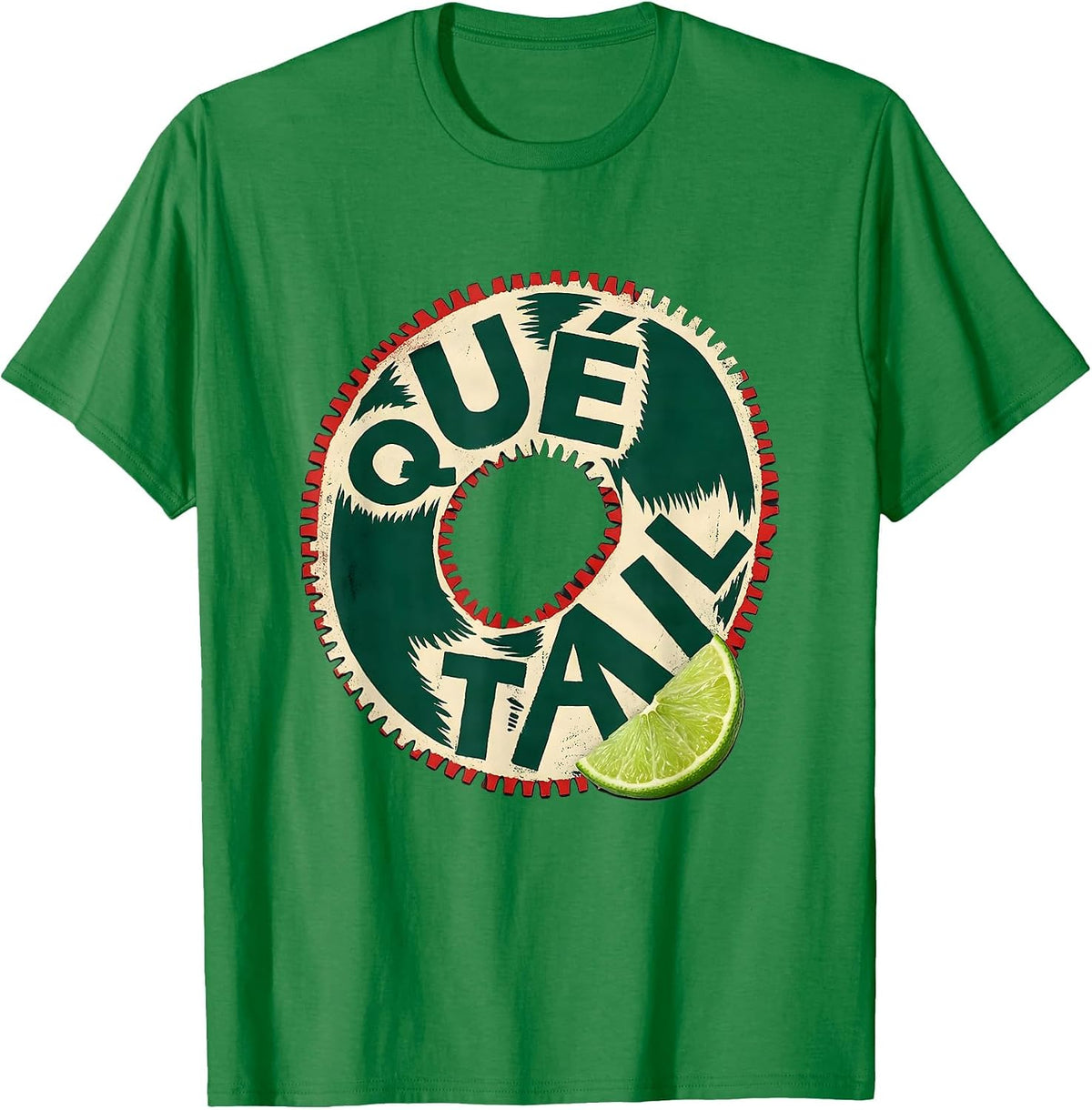 Men's Qué Tail Funny Spanish Cinco De Mayo Party Humor T-Shirt - Kelly Green