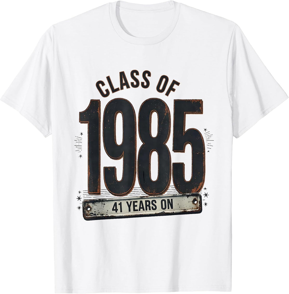 Men's CLASS OF 1985 41 YEARS ON Distressed Reunion Alumni T-Shirt - White