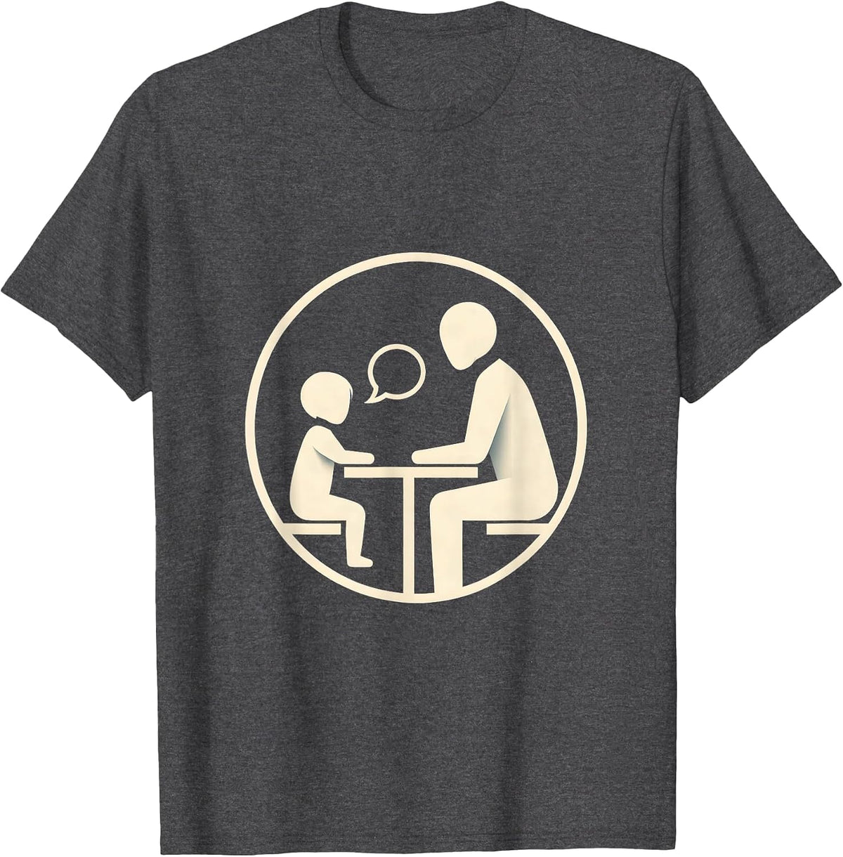 Speech Therapy Session Illustration Gift T-Shirt - Dark Heather Grey