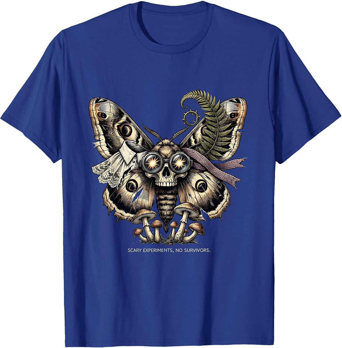 Halloween Science Teacher Scary Experiment Design T-Shirt - Royal Blue