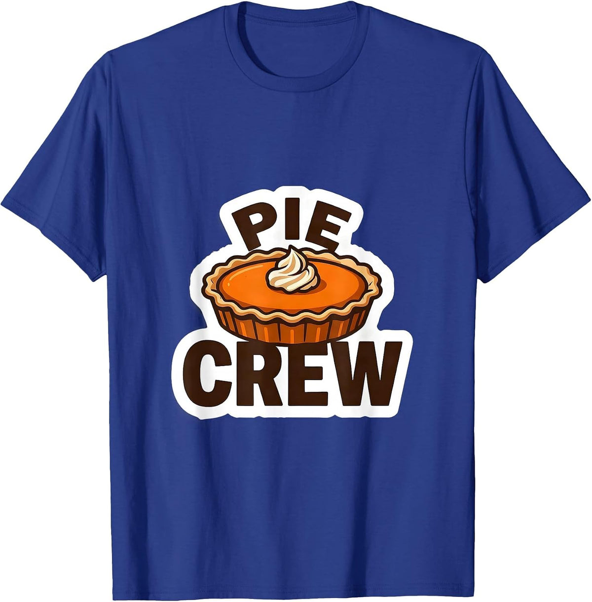 Pie Crew Funny Pumpkin Pie Crew Thanksgiving Halloween T-Shirt - Royal Blue