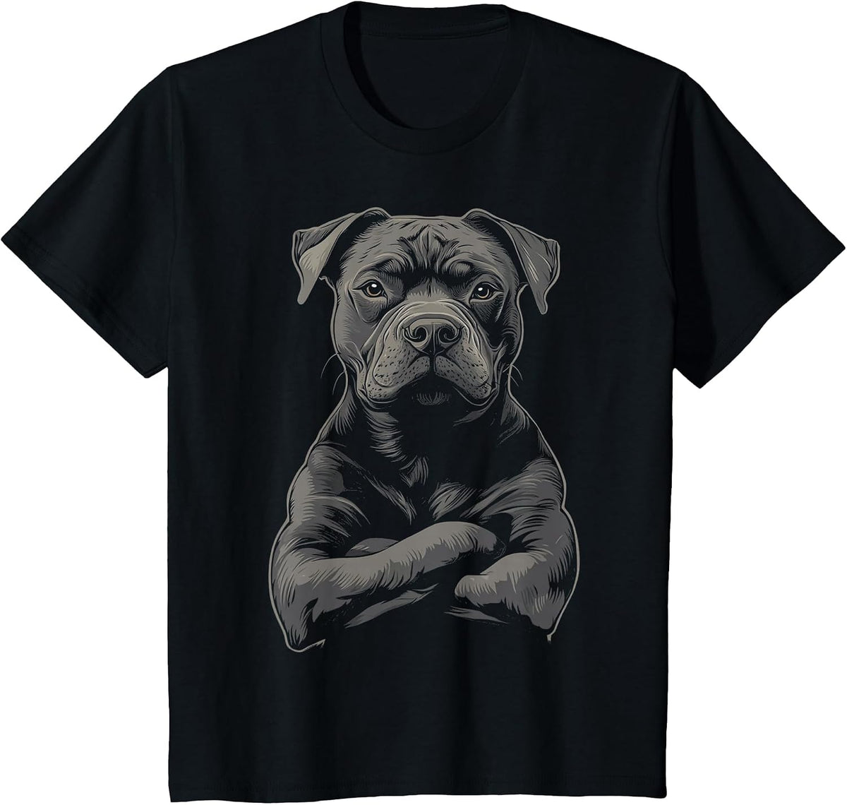 Vintage Pitbull Dog T-Shirt - Black