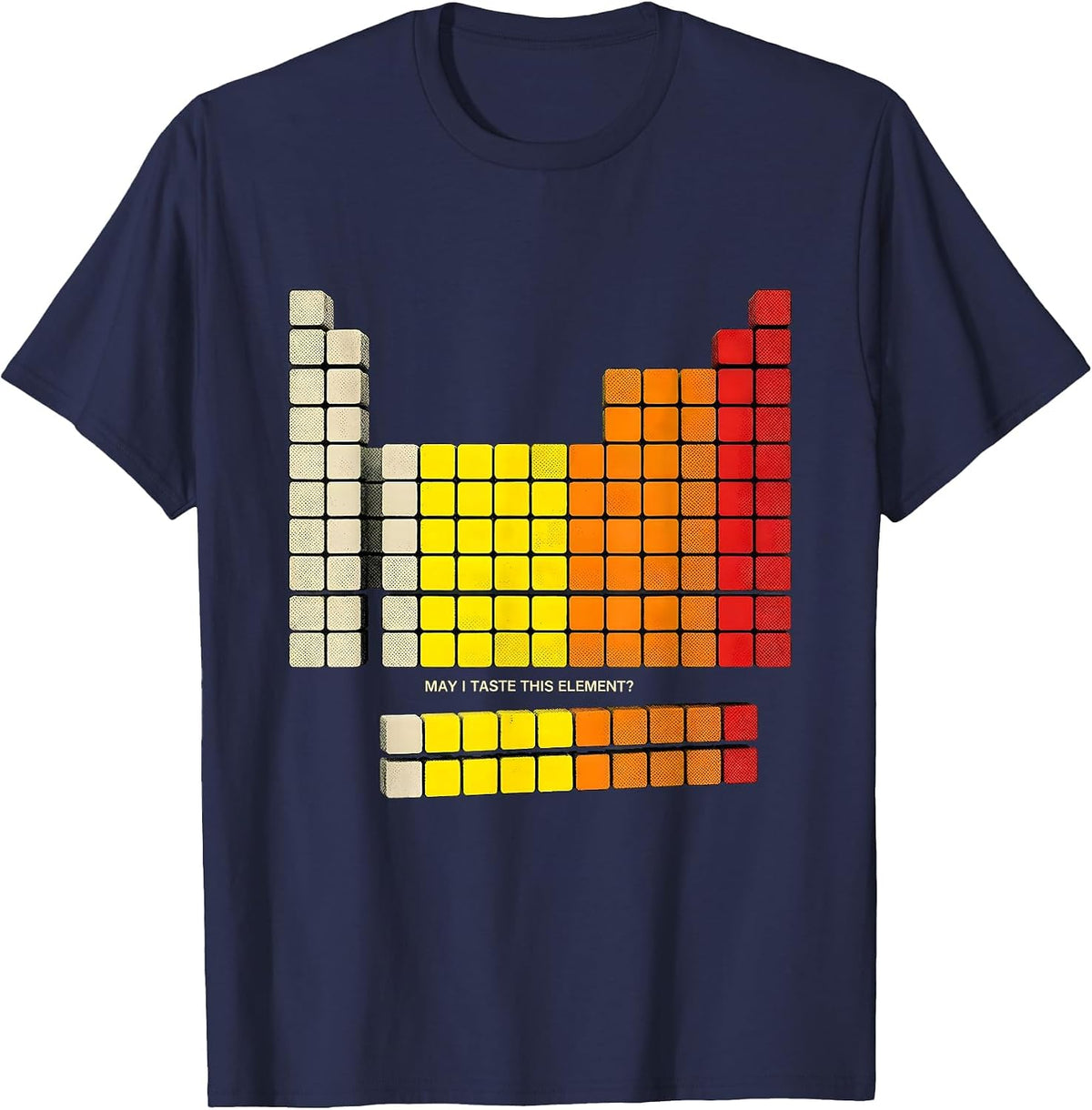 Men's May I Taste This Element Funny Periodic Table Science T-Shirt - Navy Blue